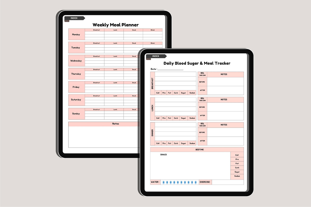 Digital 2025 Meal Planner Canva, a Stationery Template by Designmela01 (Photo 7 of 9)
