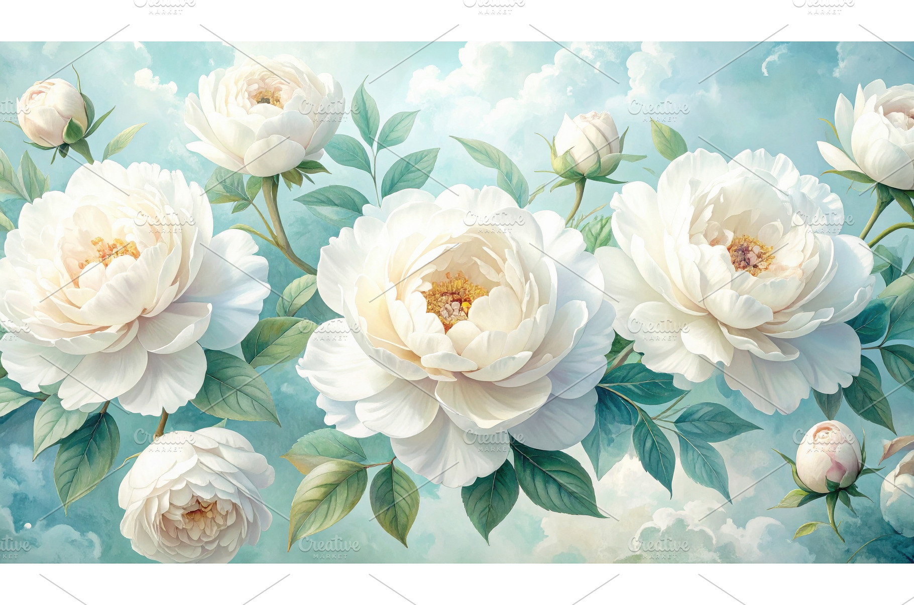 Elegant white peonies with yellow, a Nature Photo by Igor Tichonow