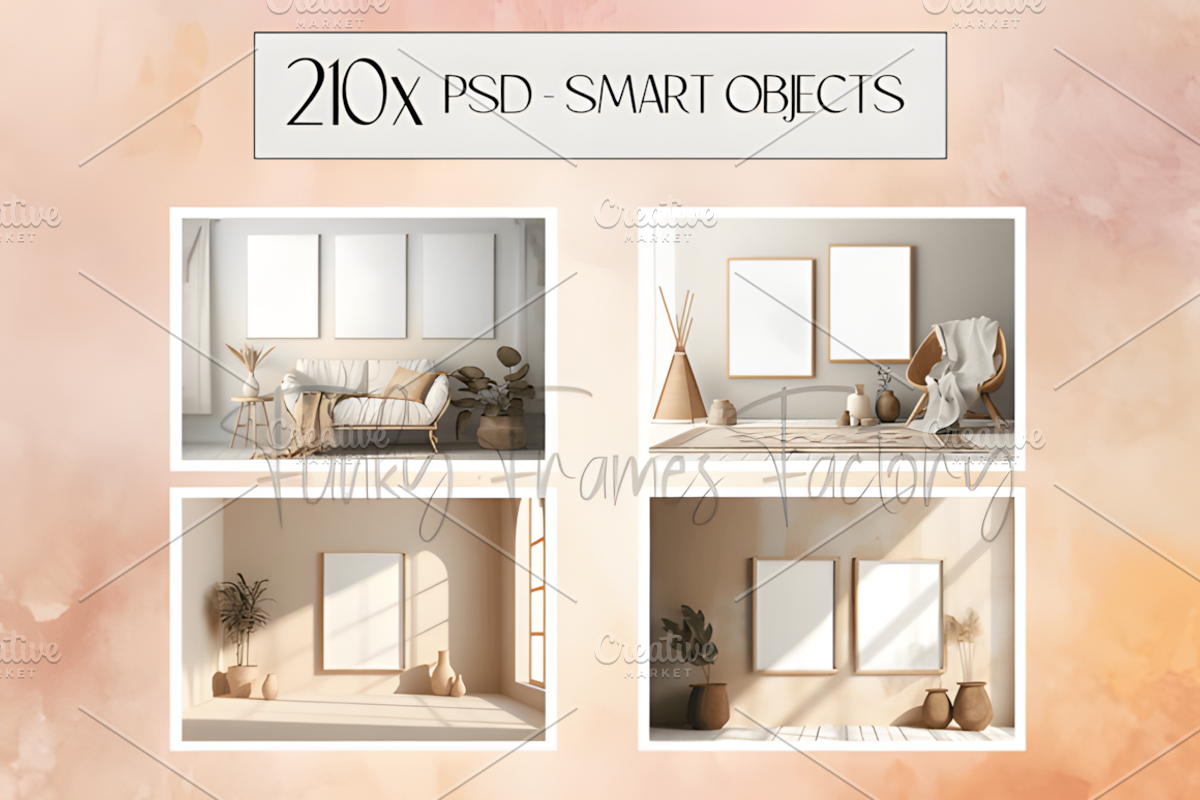 Frame Mockup Bundle PSD Wall Art, a Social Media Template by Ink Gallery (Photo 3 of 6)