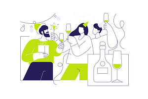 Corporate party isolated cartoon, a Finance Illustration by Visual Generation