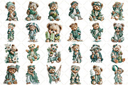 Whimsical Summer Teddy Bear Clipart, an Illustration by Black Bird Studio (Thumbnail 2 of 5)