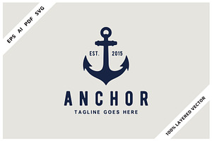 Classic Anchor Vintage Retro Logo