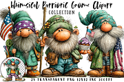 Whimsical Patriotic Gnome Clipart, an Illustration by OK Design (Thumbnail 1 of 6)