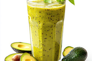 Refreshing Avocado Smoothie Green Go, a Food & Drink Photo by Pixeness Studio