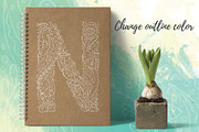 Handdrawn alphabet inspired by Sea, a Decorative Illustration by Pippi Draws (Thumbnail 6 of 13)
