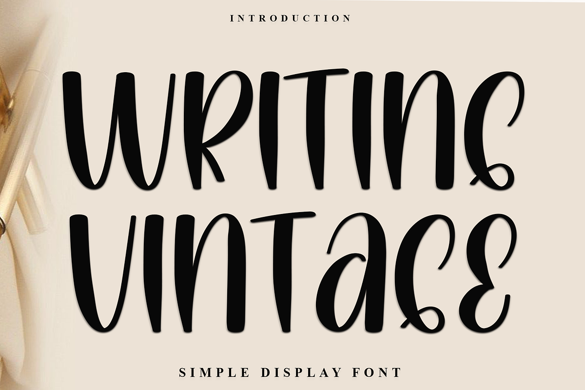 Writing Vintage, a Script Font by FreshTypeINK (Photo 1 of 8)