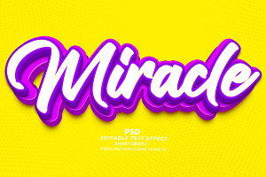 Miracle PSD 3D Editable Text Effect