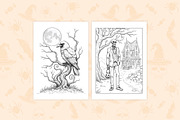 Halloween Coloring Page, an Illustration by DesignDevisers (Thumbnail 3 of 5)