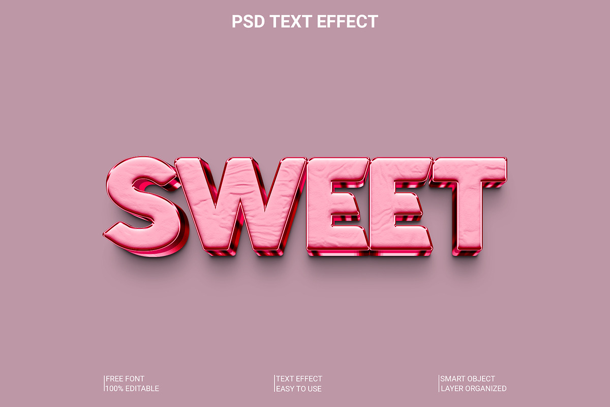 Pink Sweet Photoshop Text Effect, a Layer Style Add-On by Imamul001