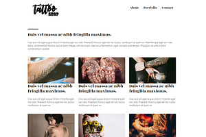 Tattoo Shop - Minimal HTML5 Theme