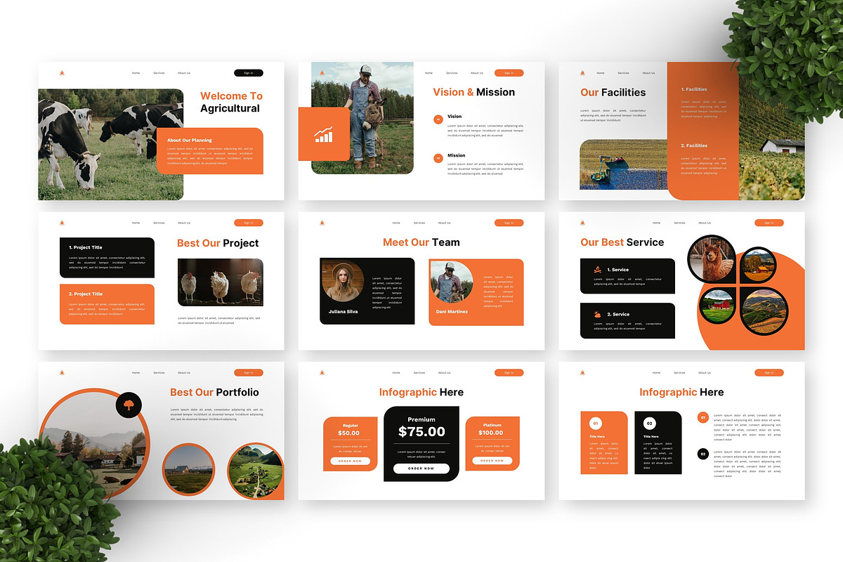 Agricultural - Agriculture PPT, a Presentation Template by Deepslide Studio (Photo 2 of 6)