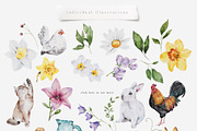 Farm Animals & Flowers Watercolour, an Animal Illustration by Busy May Studio (Thumbnail 7 of 11)