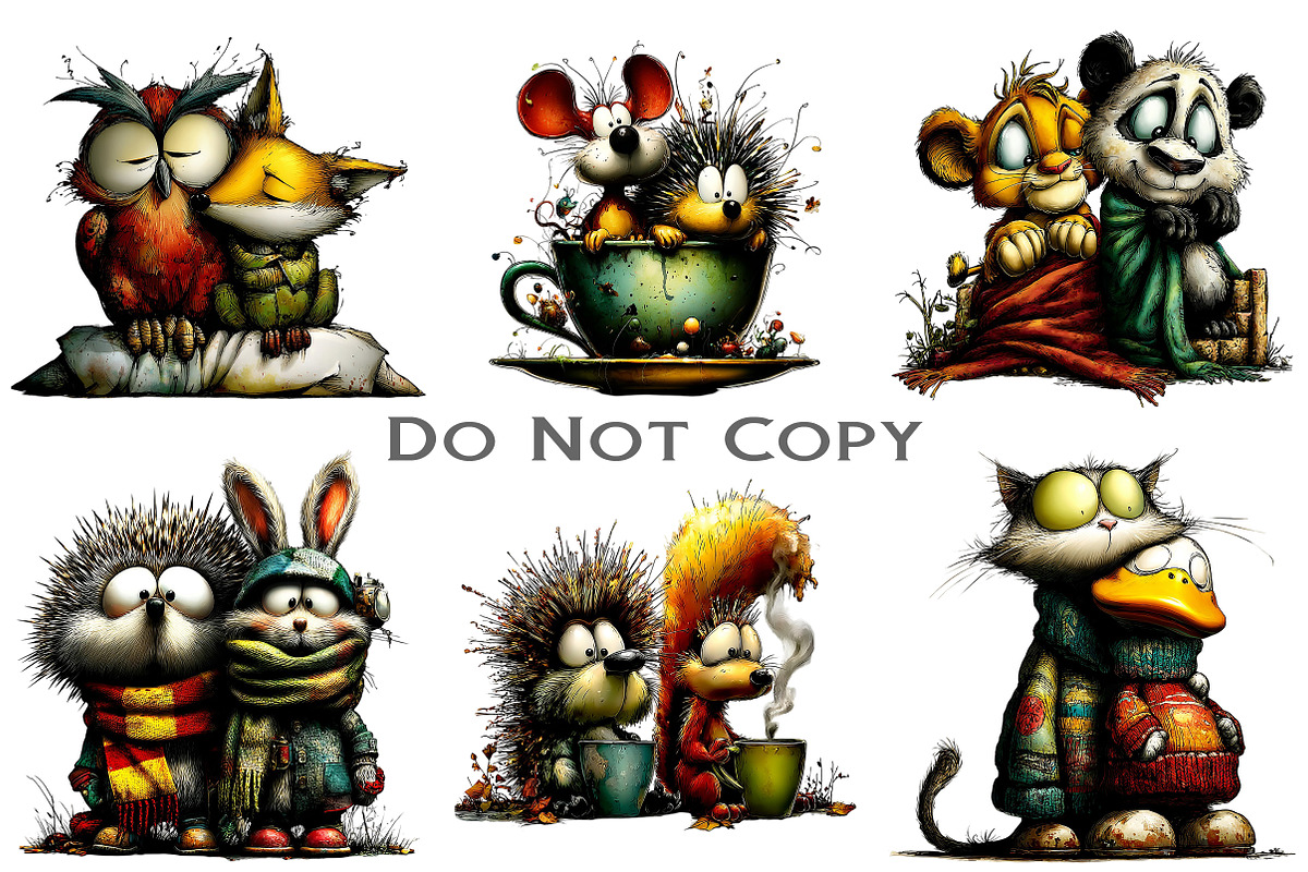 Cozy Animal Friends Clipart, an Illustration by Craft Nest (Photo 6 of 8)
