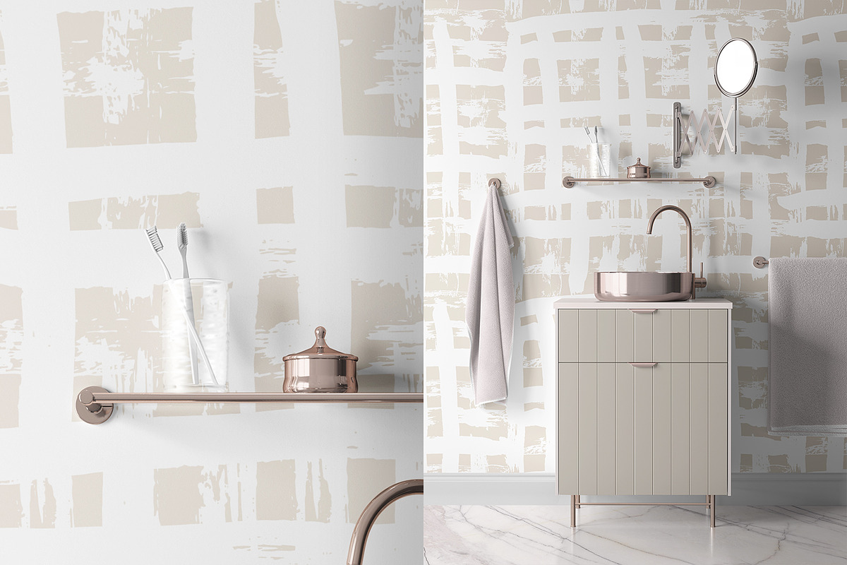 Painted Grid, a Wallpaper Graphic by MalyskaStudio (Photo 9 of 11)
