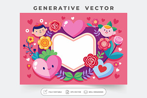 A bright and cheerful Valentine's Da, a Graphic by Iftikhar Alam