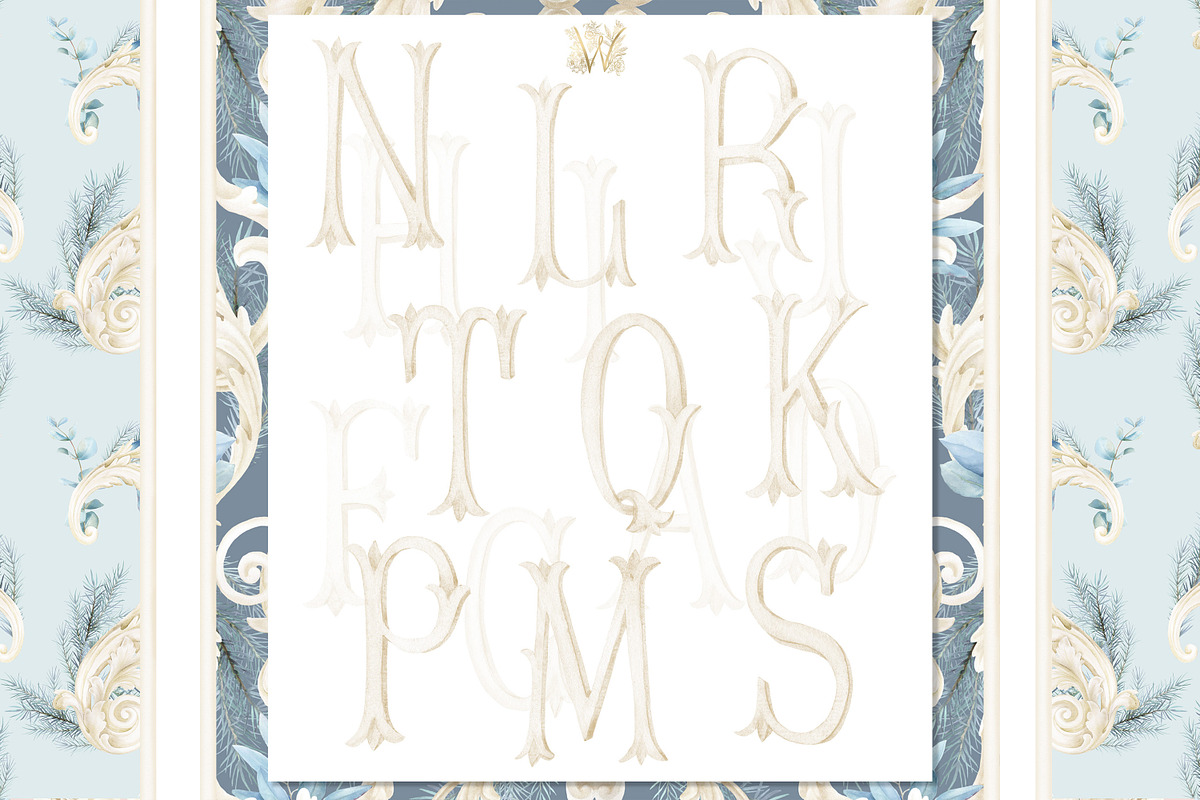 Winter Deer Borders, wedding png, a Decorative Illustration by WonderWonder (Photo 10 of 18)