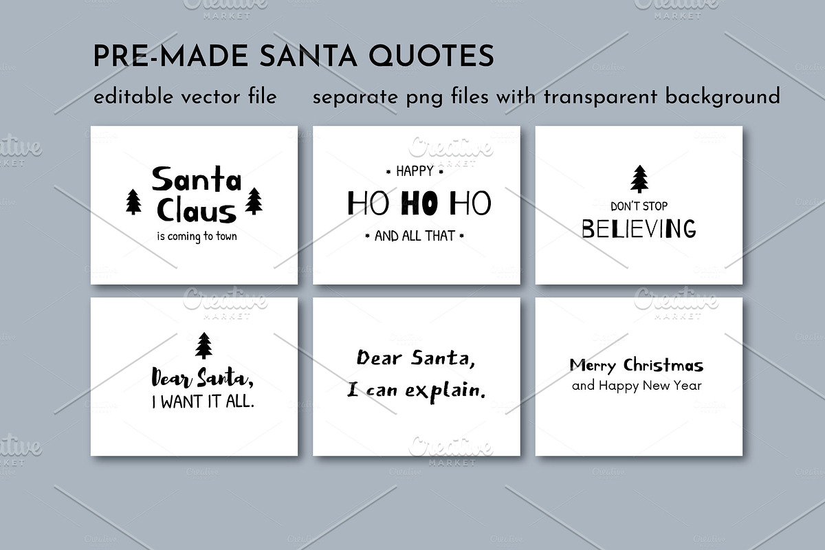 Black Santa Claus Clipart Bundle, a Decorative Illustration by AvaAva (Photo 6 of 8)