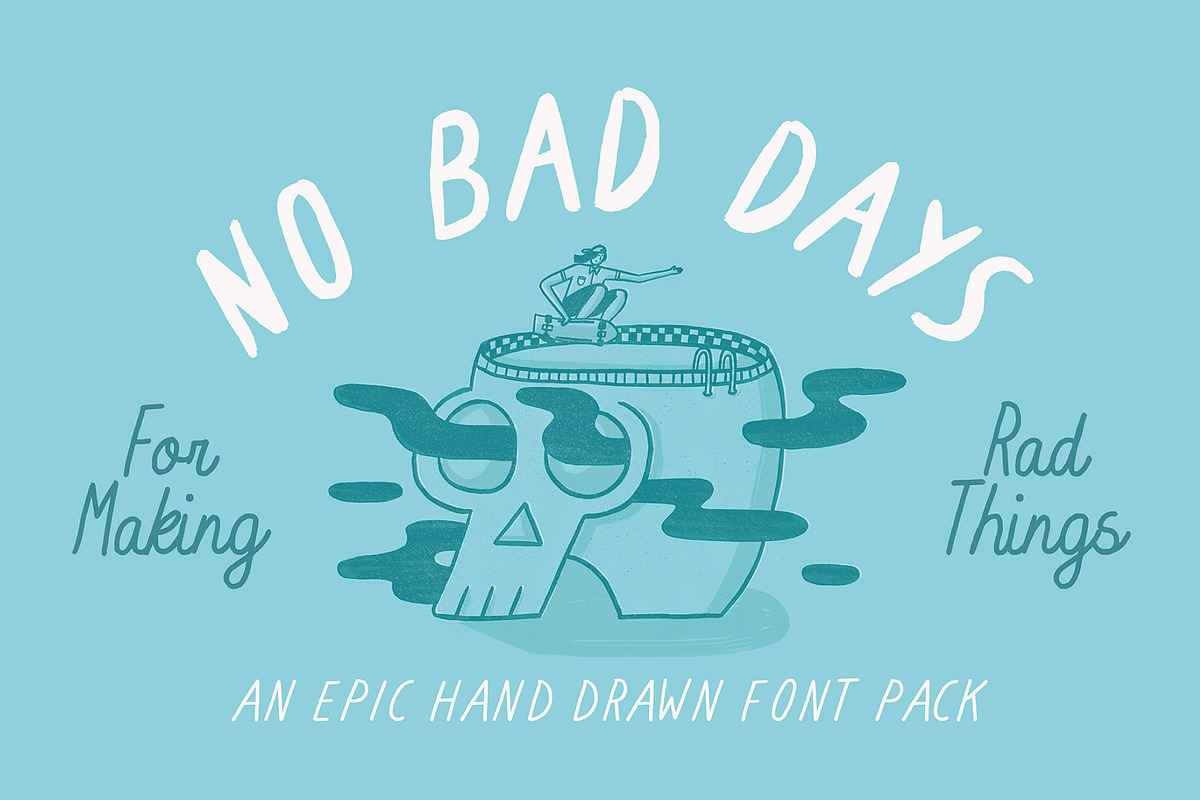 No Bad Days Font, a Handwritten Font by JontyStorey (Photo 1 of 8)