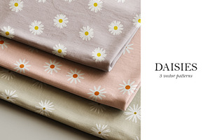 Daisy flowers, seamless patterns, a Pattern Graphic by Good Studio
