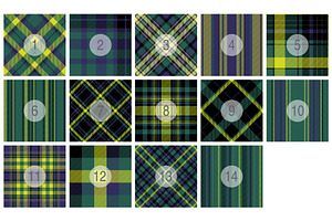 37 Classic Tartan Pattern In Vector