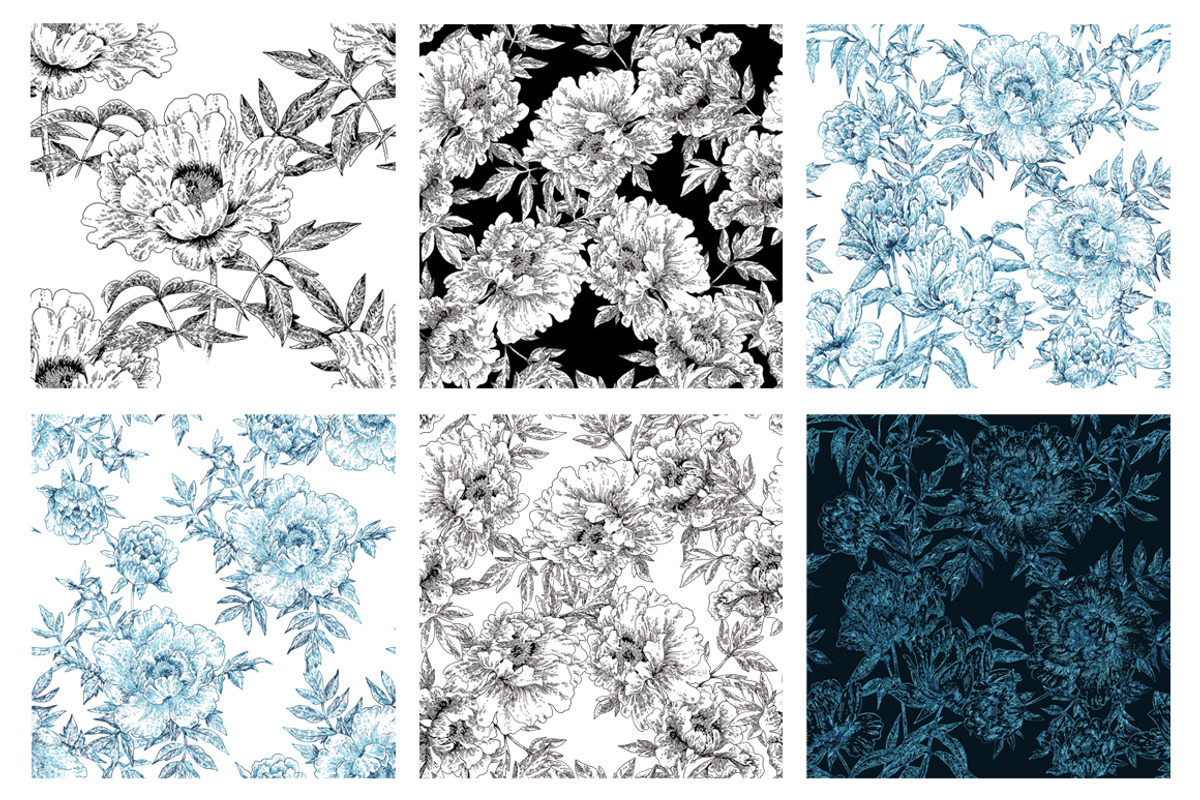 Peonies Line Art, a Decorative Illustration by Anastasia (Photo 7 of 9)