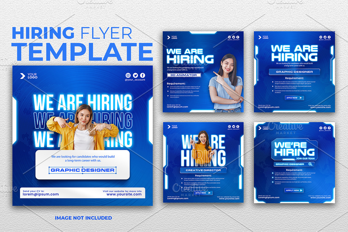 Hiring Flyer Template, a Flyer Template by Asofa Studio