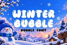 Christmas Font - Winter Bubble