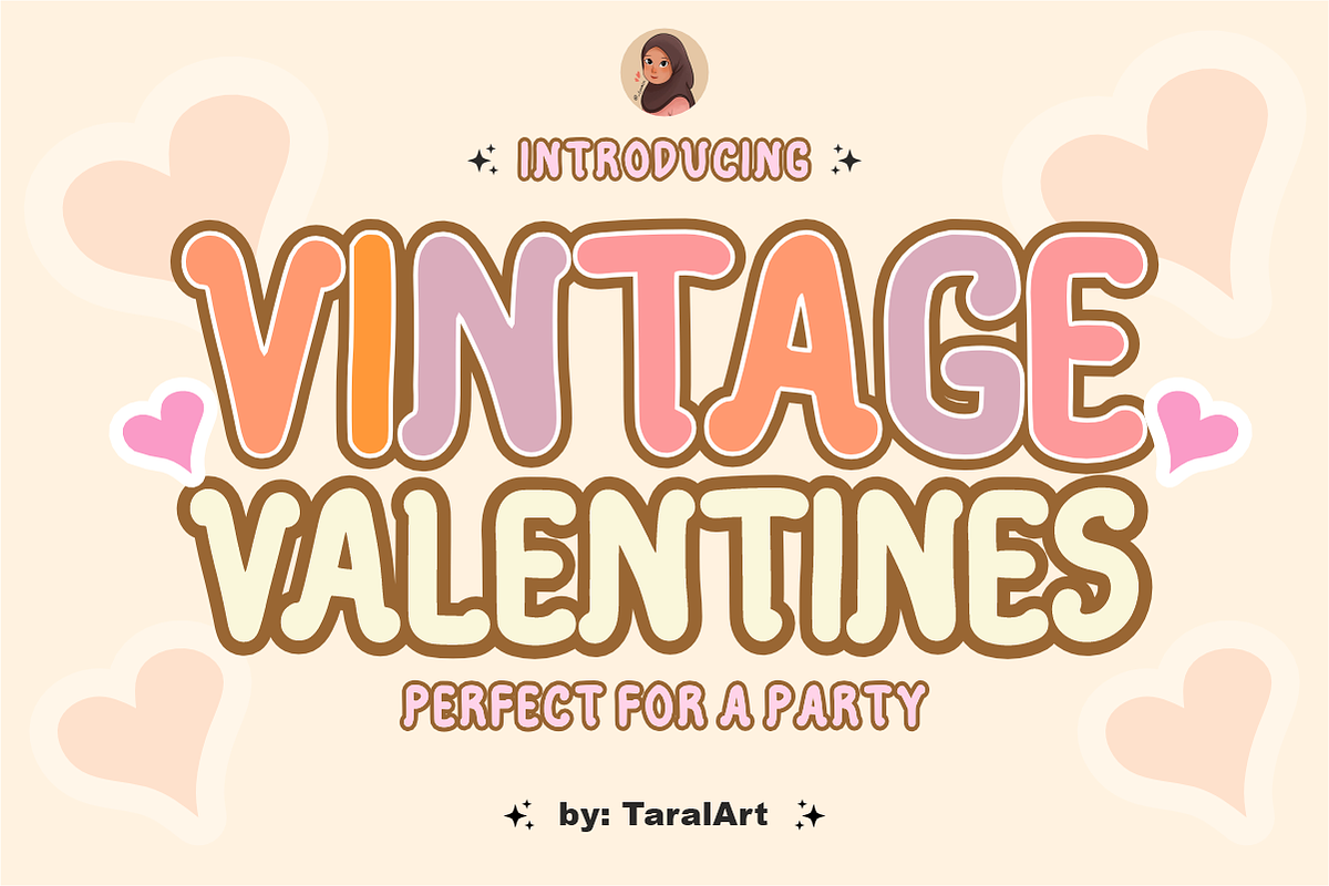 Vintage Valentines - Retro Font, a Handwritten Font by KiddoGlyphs Studio (Photo 1 of 5)
