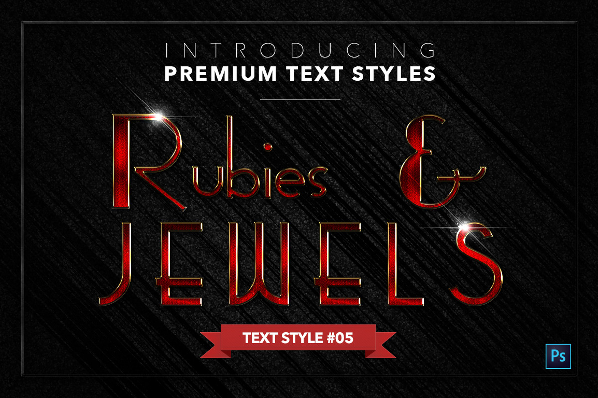 Rubies & Jewels #1 - 20 Text Styles, a Layer Style Add-On by Jonas Stensgaard (Photo 6 of 23)