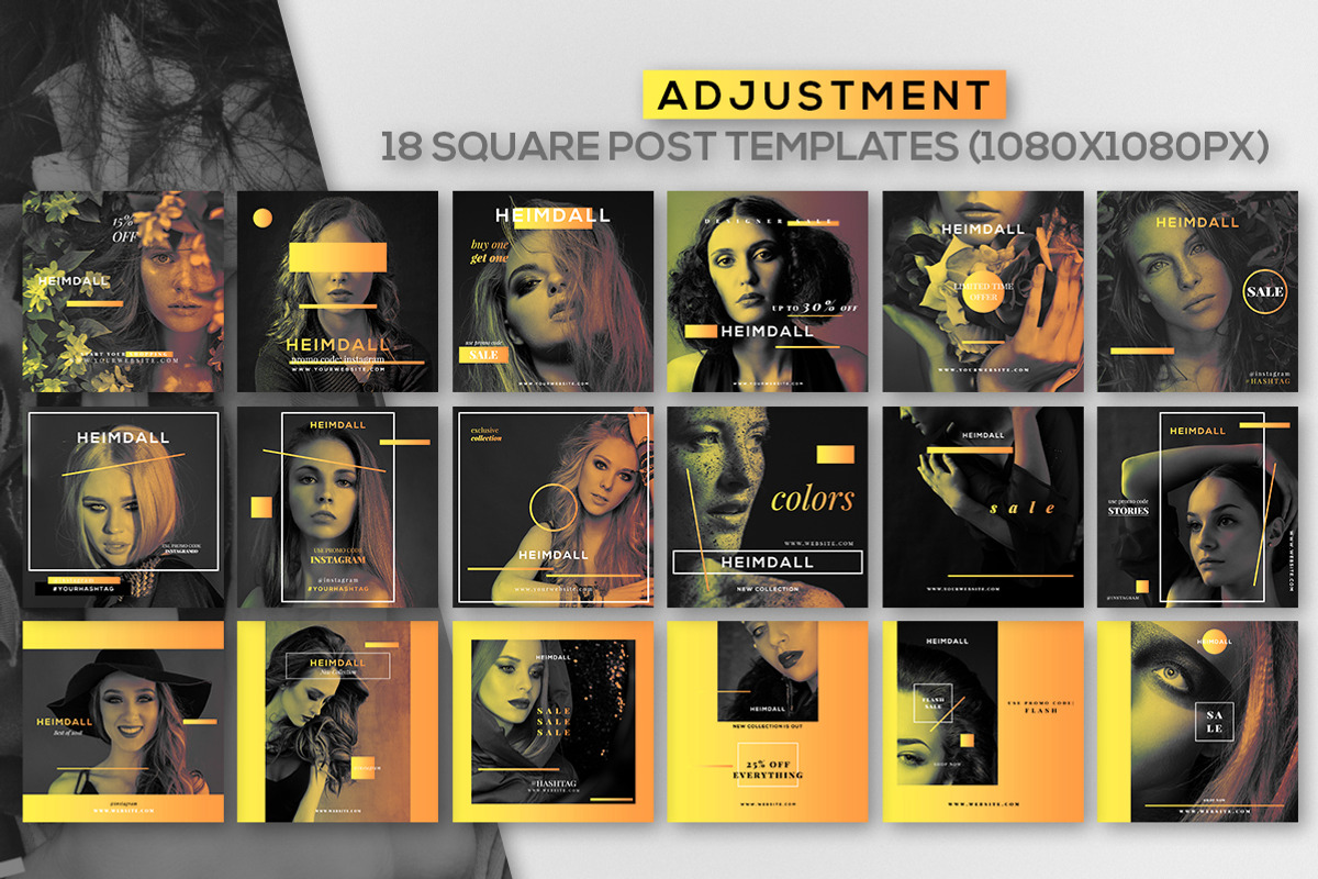 Heimdall - Instagram Posts & Stories, a Social Media Template by RussGFX (Photo 3 of 7)