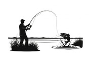 Fishing Silhouette Vector Bundle, an Illustration by hafijul (Thumbnail 44 of 51)