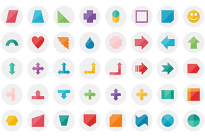 111 Shapes Flat Icon Set