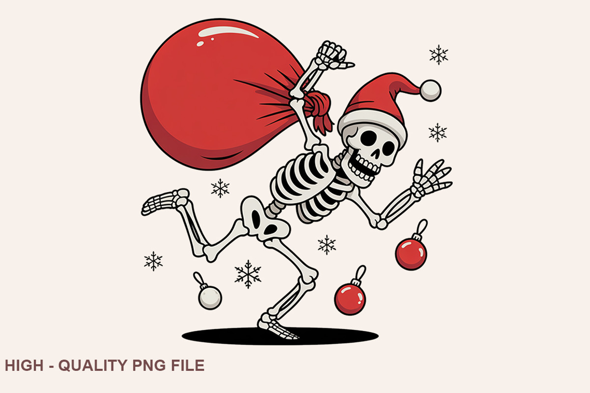 Christmas Skeleton Sublimation PNG, a Graphic by crative8112 (Photo 10 of 10)