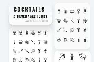 Cocktail & Beverages Icons