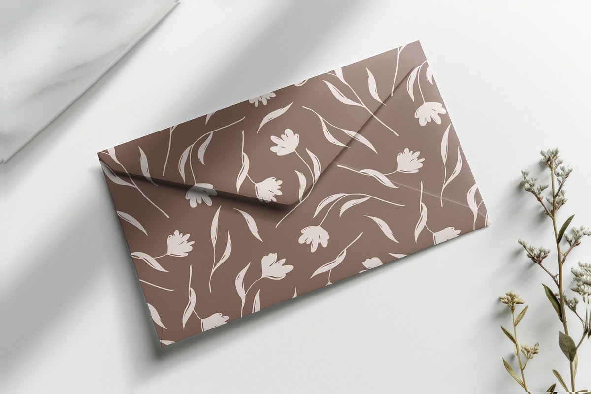 Beige Floral Patterns, a Pattern Graphic by Naiadin (Photo 8 of 8)