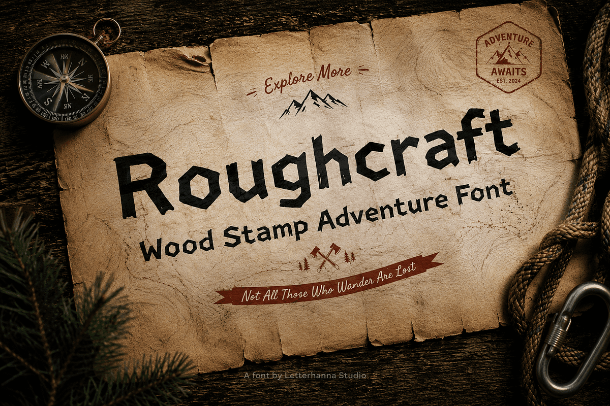 Roughcraft Font – Bold Handmade, a Handwritten Font by Letterhanna Studio (Photo 1 of 9)