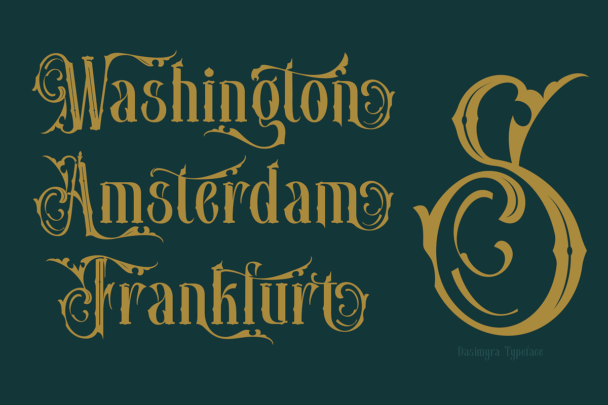 Dasimyra Antique Typeface, a Blackletter Font by TypeClassHeroes (Photo 2 of 10)