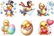 Watercolor Cute Duck Clipart, an Illustration by OK Design (Thumbnail 5 of 5)