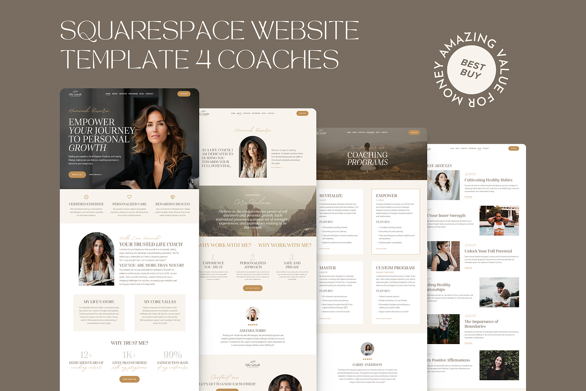 Squarespace Template Coach Website, a Squarespace Template by vectorocean (Photo 5 of 11)