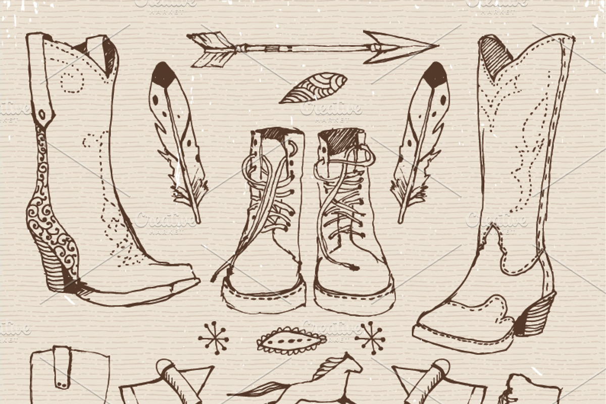 Vintage sketched objects & textures, an Object Illustration by Lisa Glanz (Photo 2 of 5)