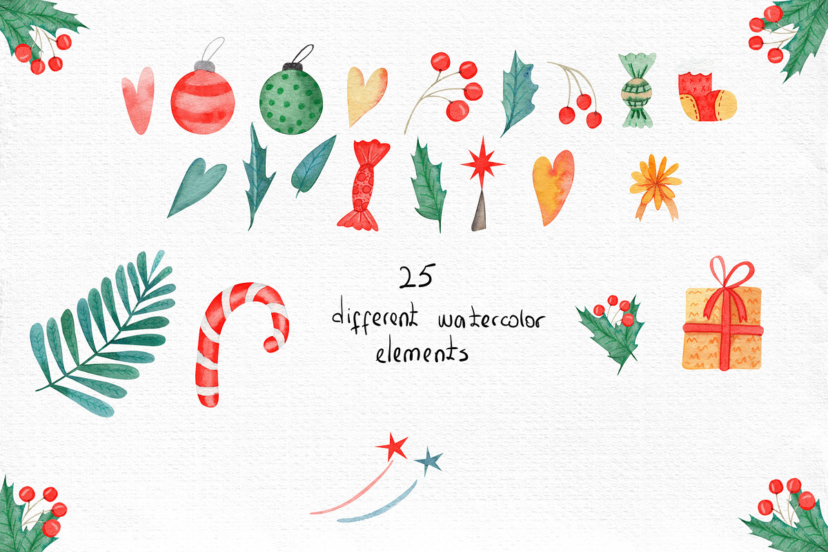 Watercolor Winter Friends, a Decorative Illustration by TanataDesign (Photo 3 of 10)