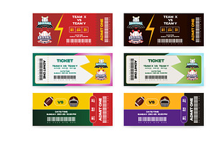 Sports Ticket Card. modern element
