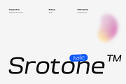 Srotone Font Italic, a Sans Serif Font by Glyphminds Studios (Thumbnail 1 of 11)