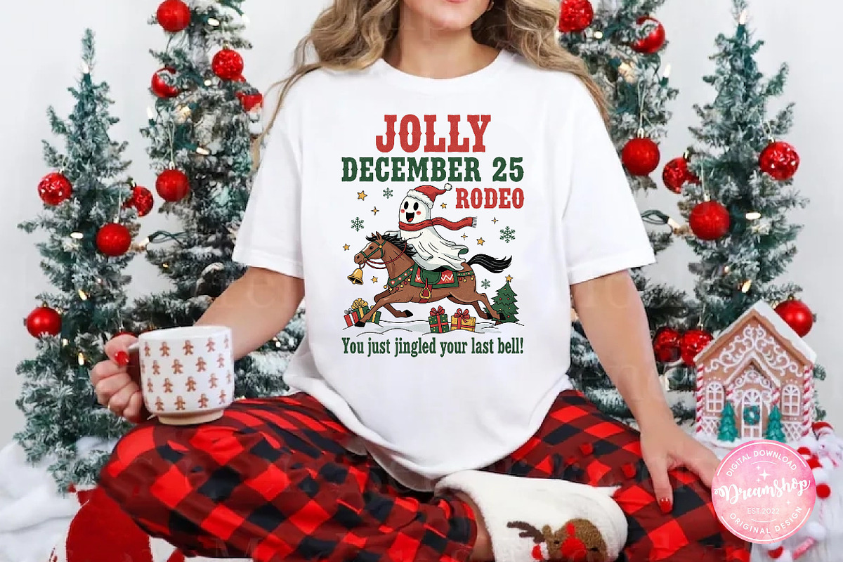 Jolly Rodeo Cowboy Christmas PNG, an Illustration by CreationArt (Photo 3 of 4)