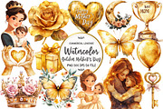 Golden Mother's Day Clipart, an Illustration by OK Design (Thumbnail 1 of 5)