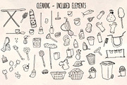 Cleaning and Housework Vector Bundle, a Work Illustration by Violet LeBeaux (Thumbnail 1 of 3)