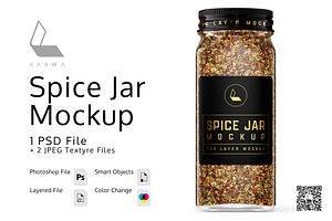 Spice Jar Mockup Fully Customizable, a Product Mockup by Karma
