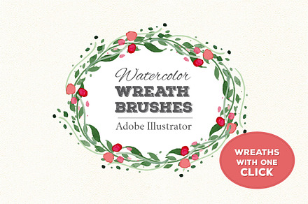 Wreath Brushes for Illustrator
