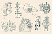 Vintage Blueprints Collection, an Object Graphic by Graphic Goods (Thumbnail 4 of 12)