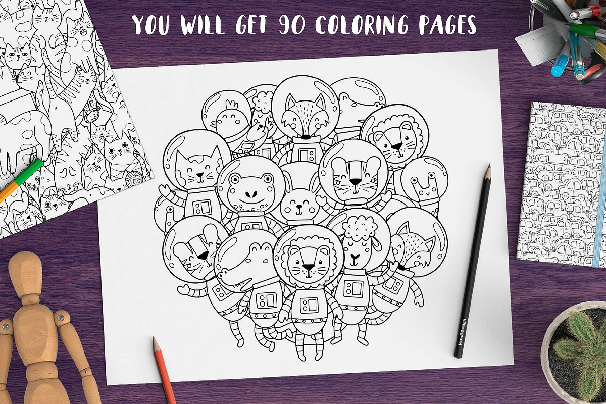 90 Coloring Pages Collection, an Illustration by Gulnara Sabirova (Photo 3 of 22)